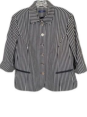 Chaps Black & White  3/4 Sleeve Tailored Blazer Size 2X